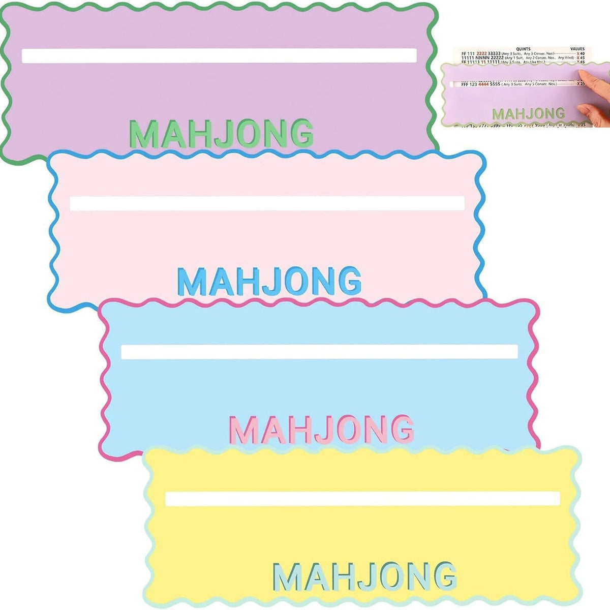 4Pcs/Set MAHJ Pastel Line Finders