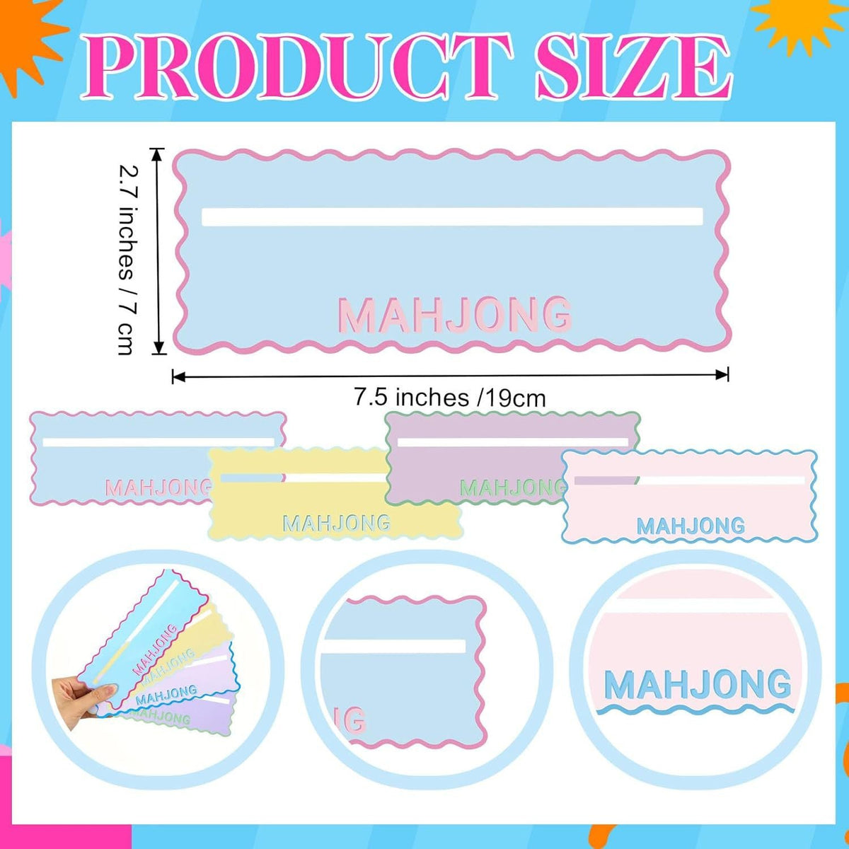 4Pcs/Set MAHJ Pastel Line Finders