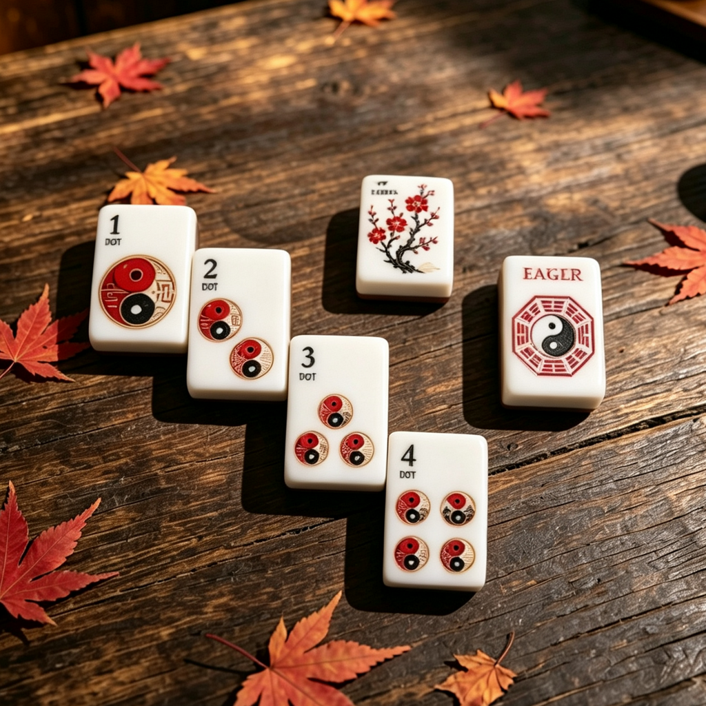 **Red Bagua American Mahjong Set – 160 Tiles | Senjoy Mahjong**