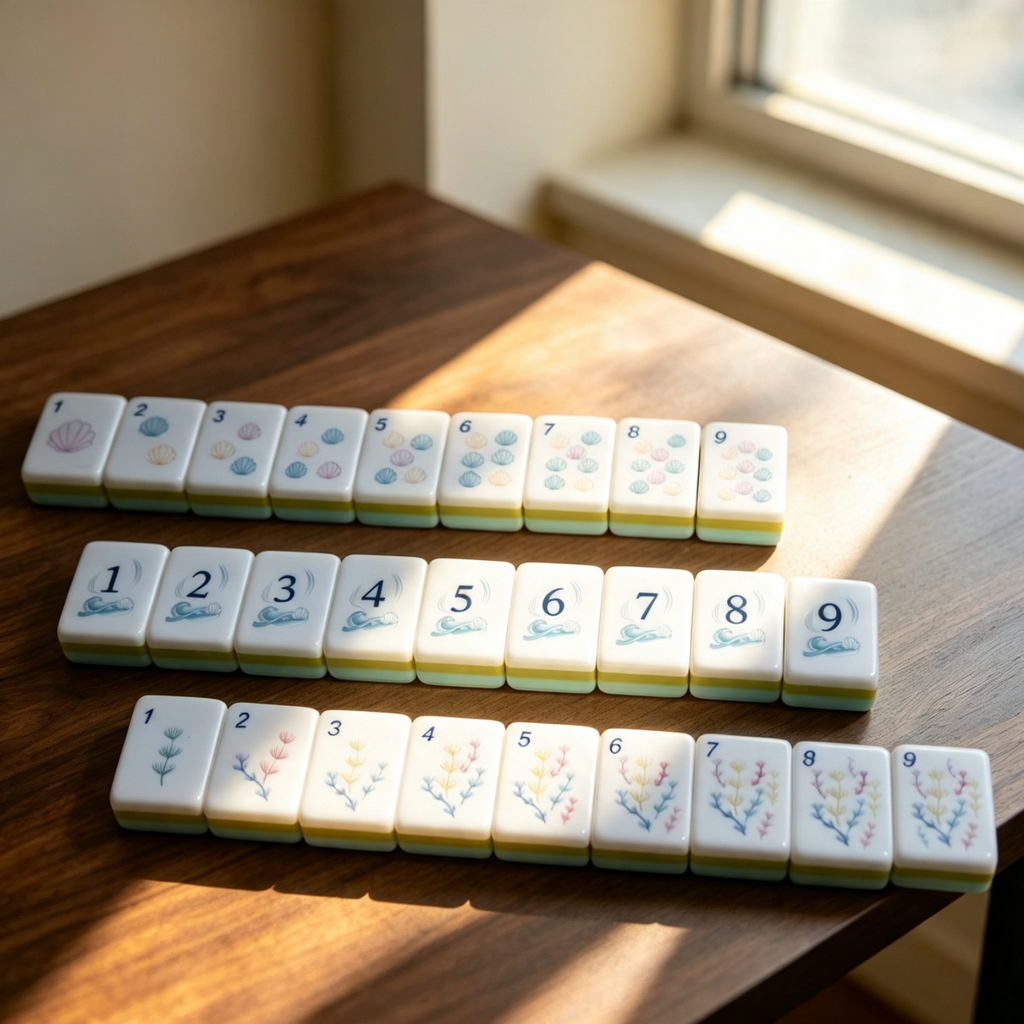 **The Serene Tide Line American Mahjong Set – Seafoam Swirl, 160 Tiles**