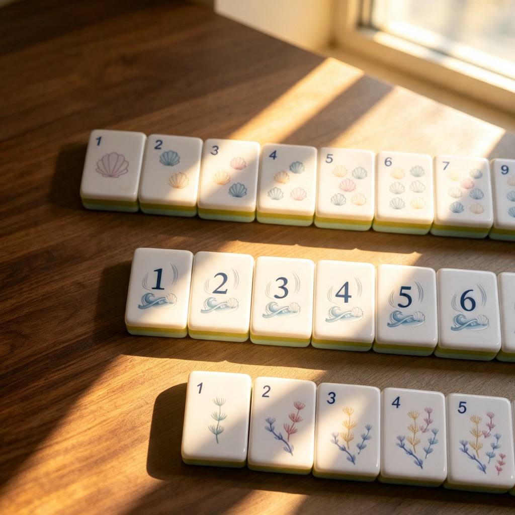 **The Serene Tide Line American Mahjong Set – Seafoam Swirl, 160 Tiles**