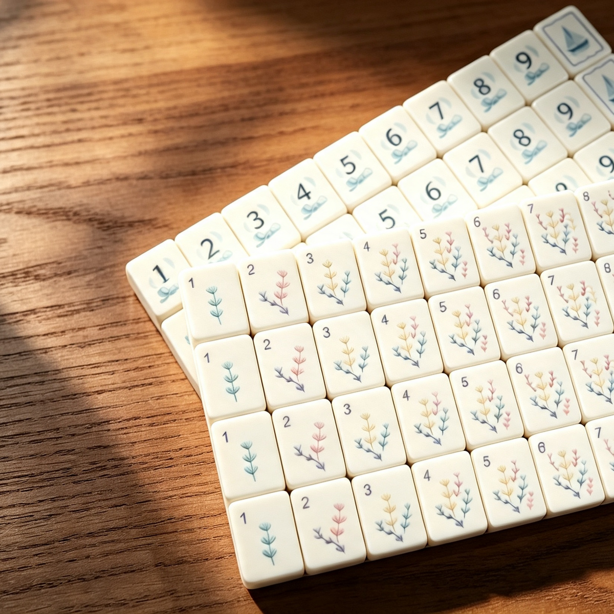 **The Serene Tide Line American Mahjong Set – Seafoam Swirl, 160 Tiles**