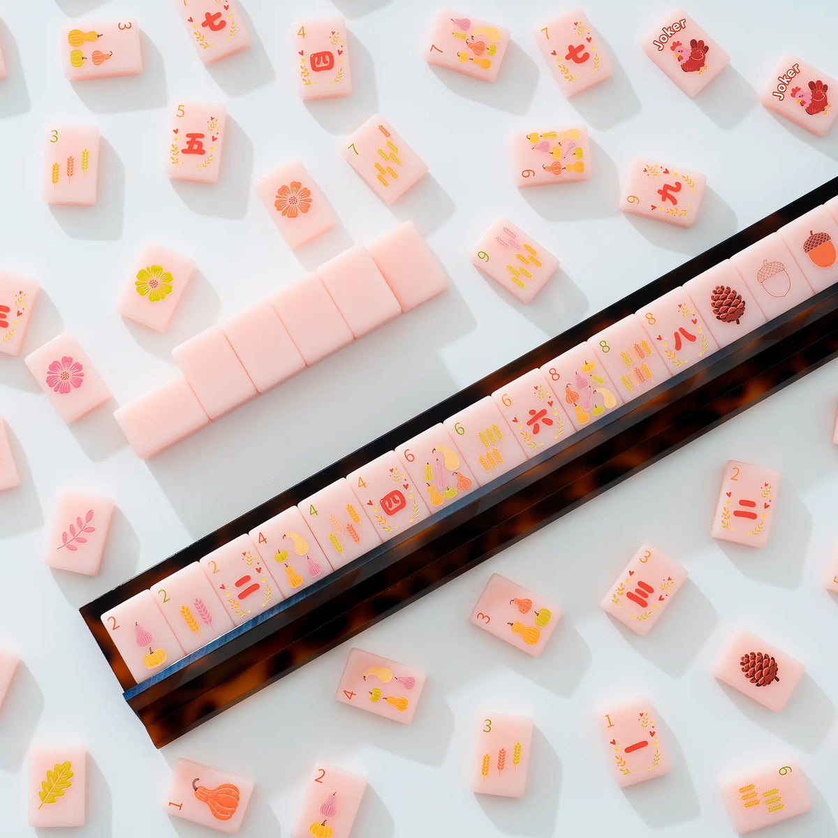 Autumn Harvest Thanksgiving Turkey Mahjong Tiles