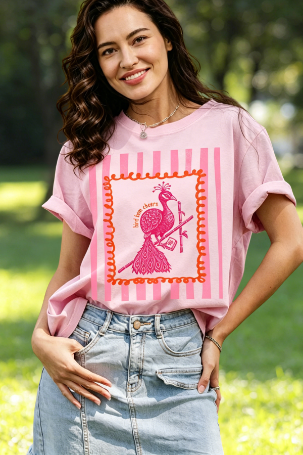 Bird Bam Cheers Mahjong Cotton Tee