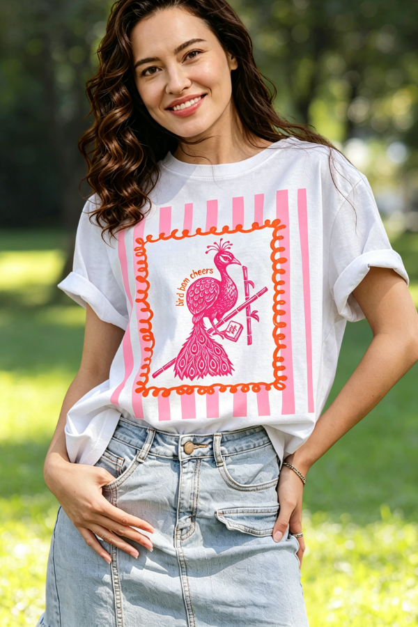 Bird Bam Cheers Mahjong Cotton Tee