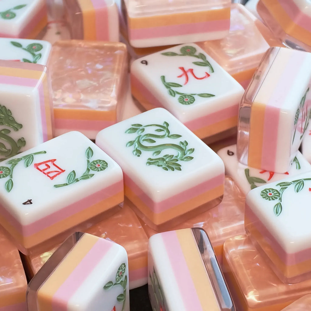 Blossom Shimmer Garden Party Mahjong Tiles