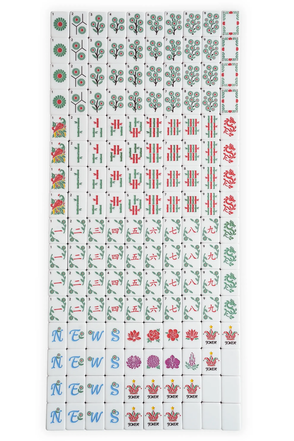 Blossom Shimmer Garden Party Mahjong Tiles