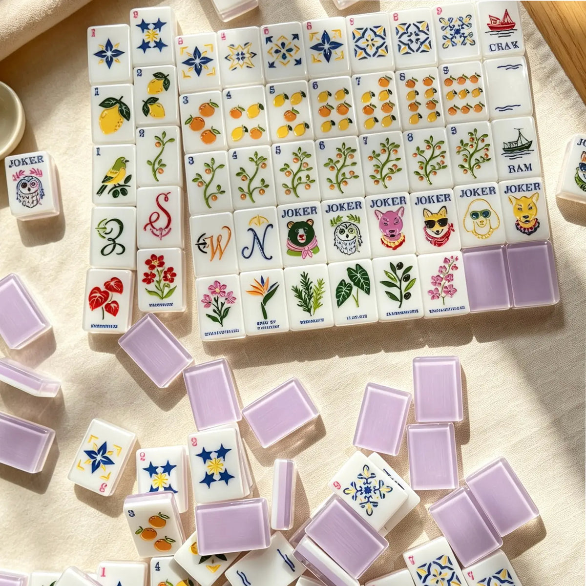Lemon Grove Jelly American Mahjong Tiles