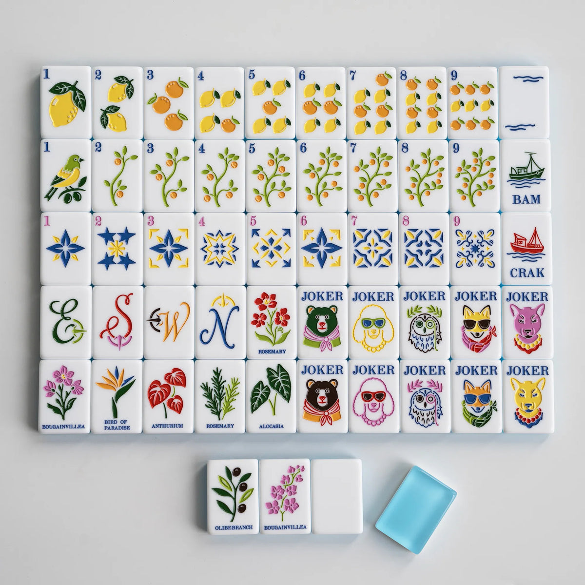Lemon Grove Jelly American Mahjong Tiles