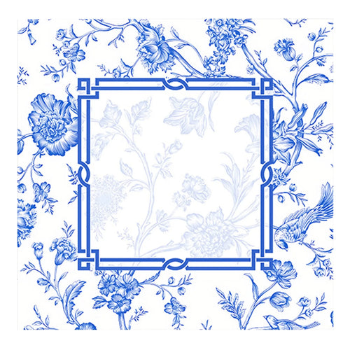 Blue & White Toile Mahjong Mat