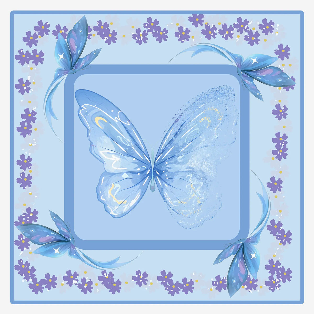 Floral & Butterfly Mahjong Mat