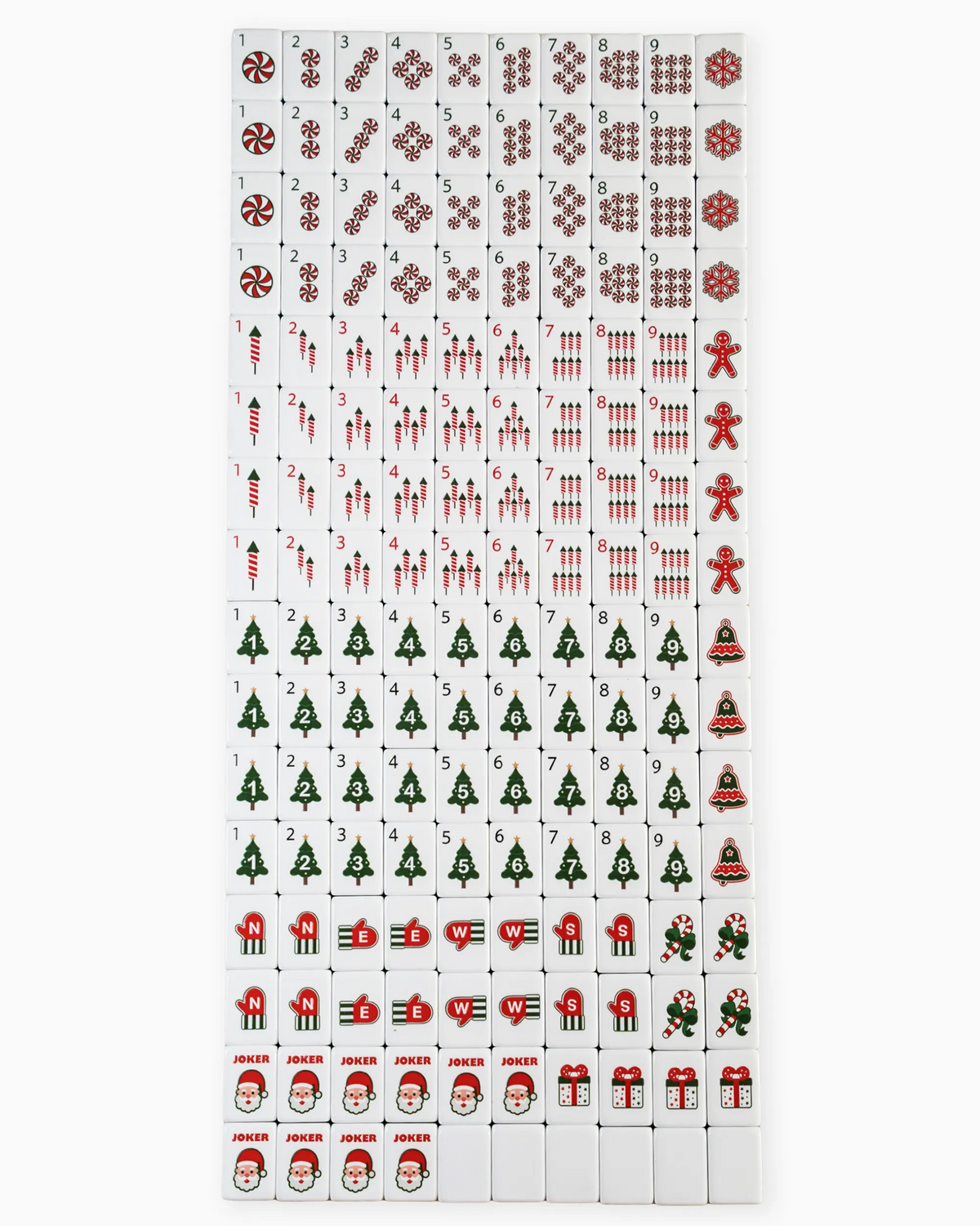 Christmas Cheer American Mahjong Tiles