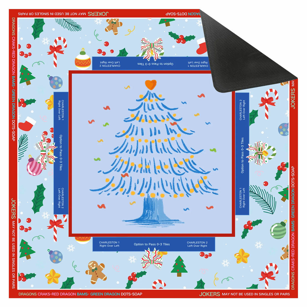 Christmas Tree & Charleston Guide Mahjong Mat