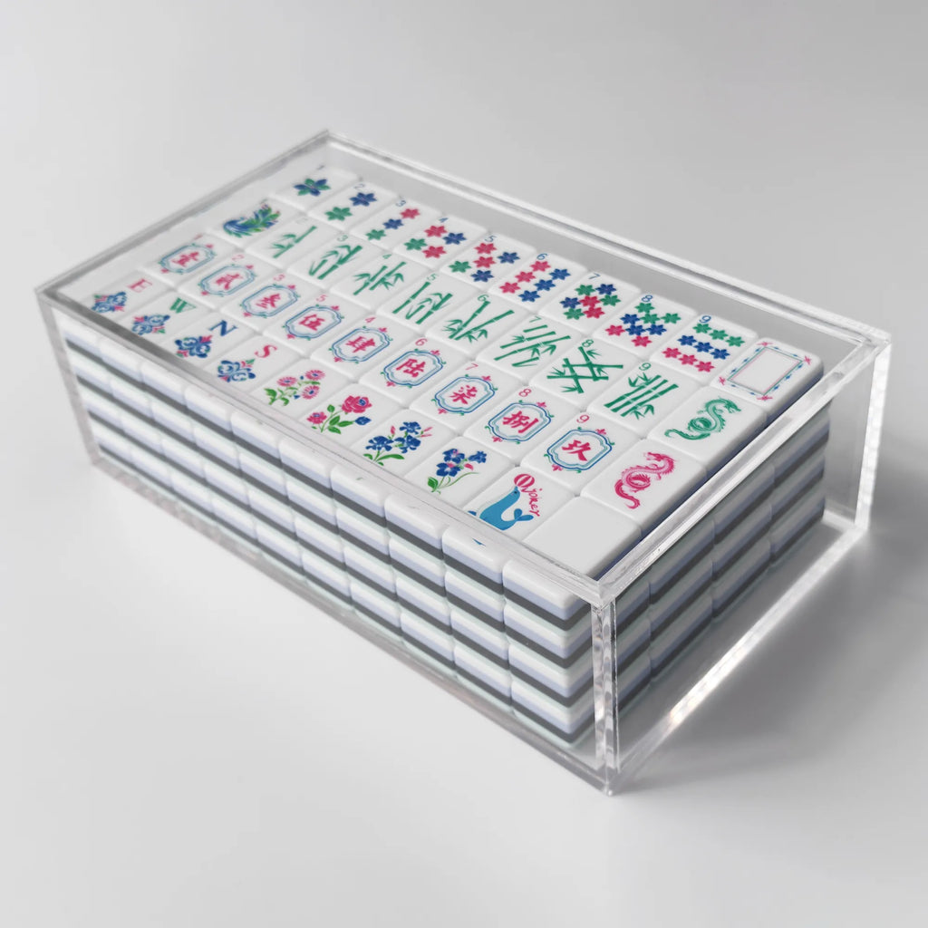 Clear Lucite Mahjong Tile Display Box