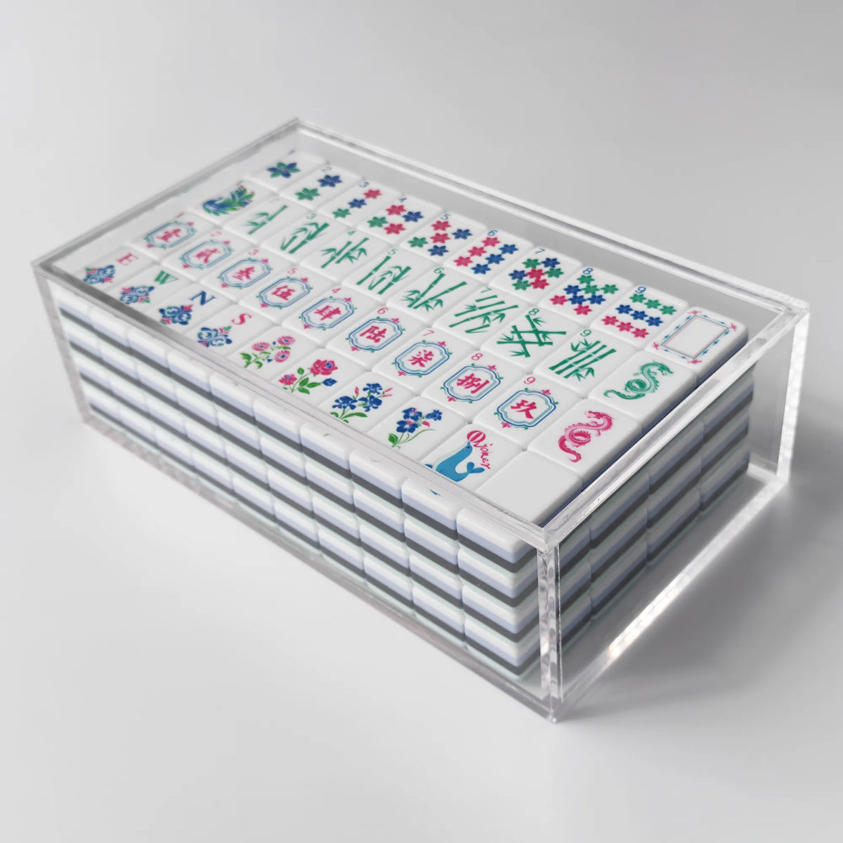 Clear Lucite Mahjong Tile Display Box