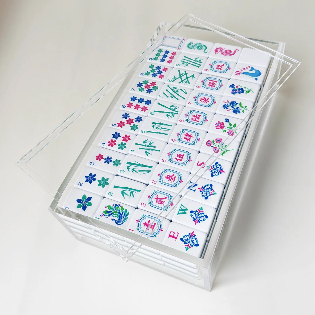 Clear Lucite Mahjong Tile Display Box