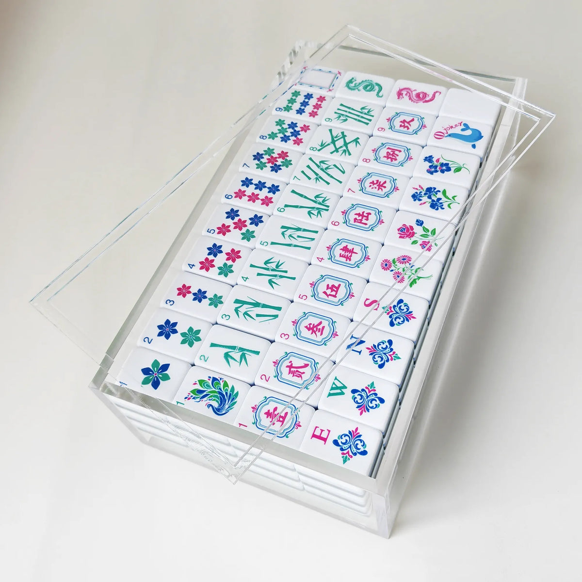 Clear Lucite Mahjong Tile Display Box