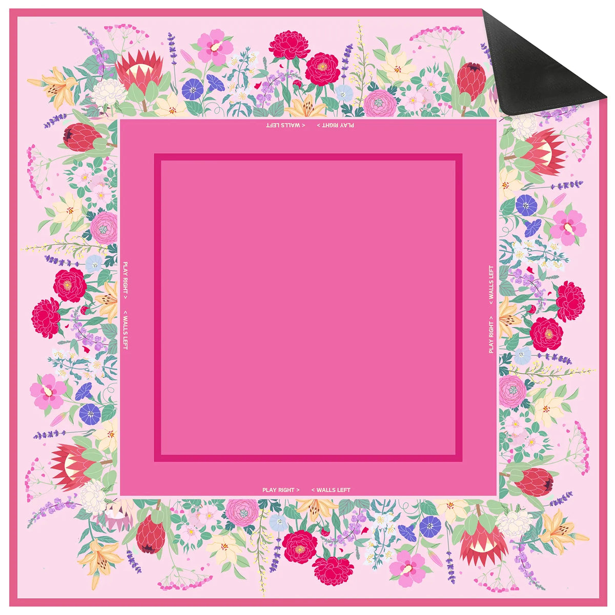Cottagecore Magenta Floral Mahjong Mat