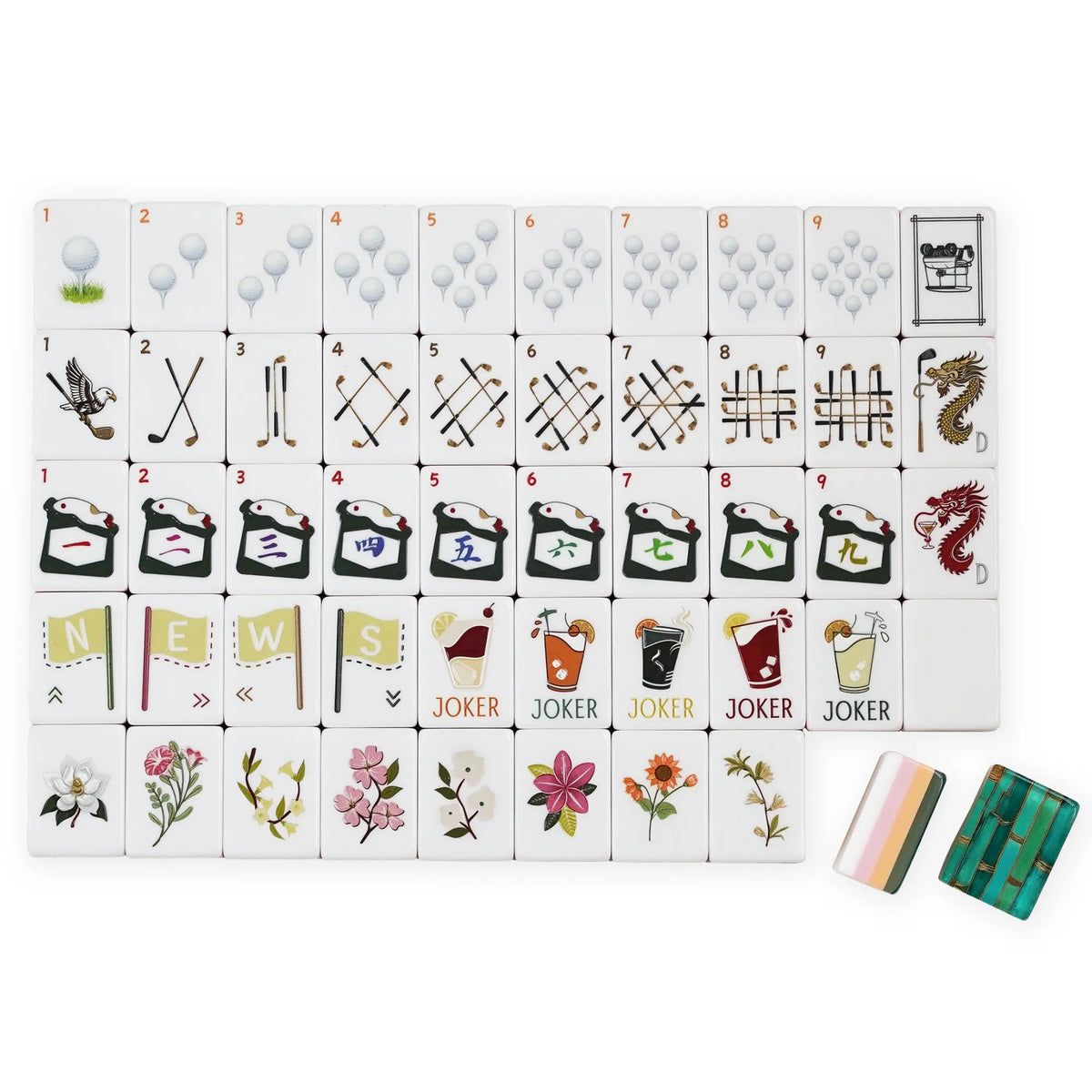 Country Club Golf Heritage Mahjong Tiles