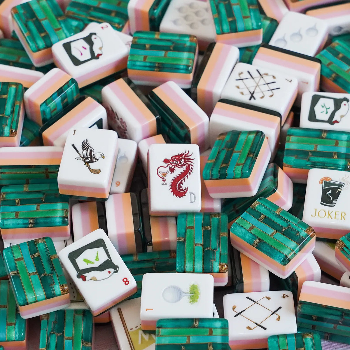 Country Club Golf Heritage Mahjong Tiles