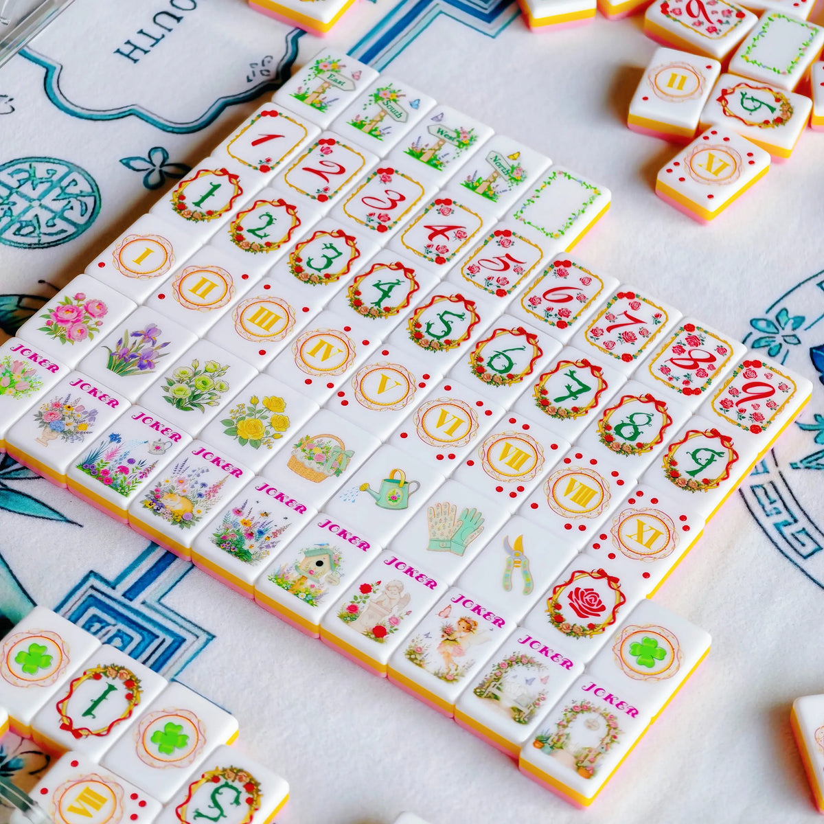 Floral Garden Cottagecore Mahjong Tiles