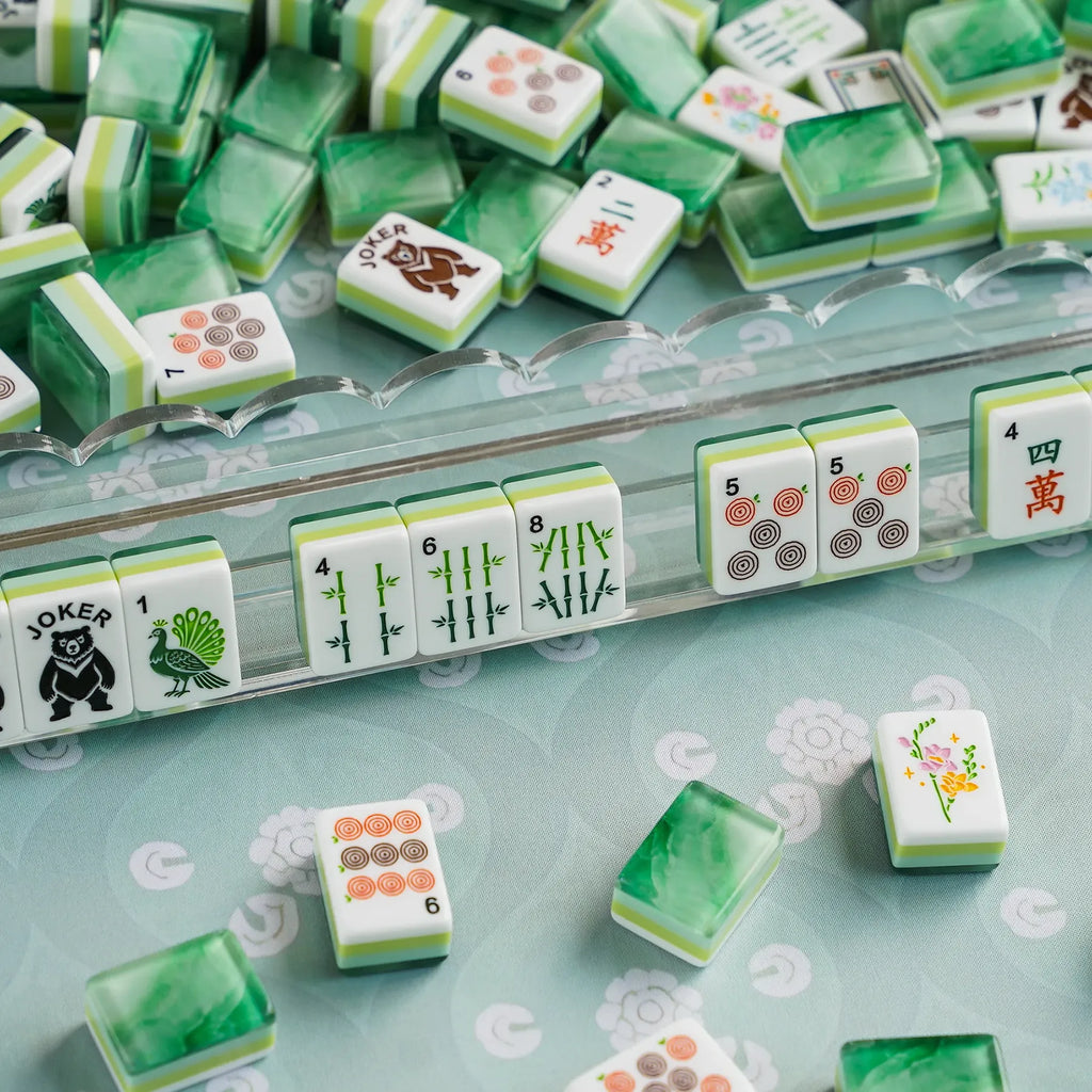 Forest Rippling Jade Mahjong Tiles