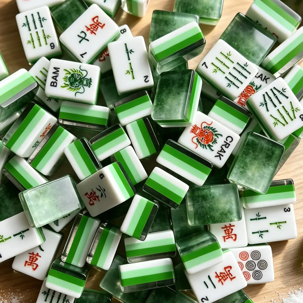 Forest Rippling Jade Mahjong Tiles