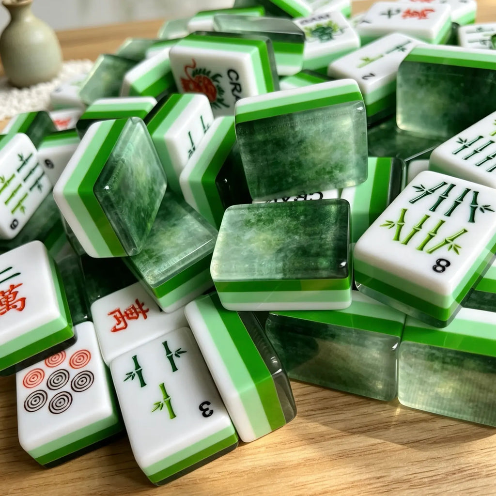 Forest Rippling Jade Mahjong Tiles