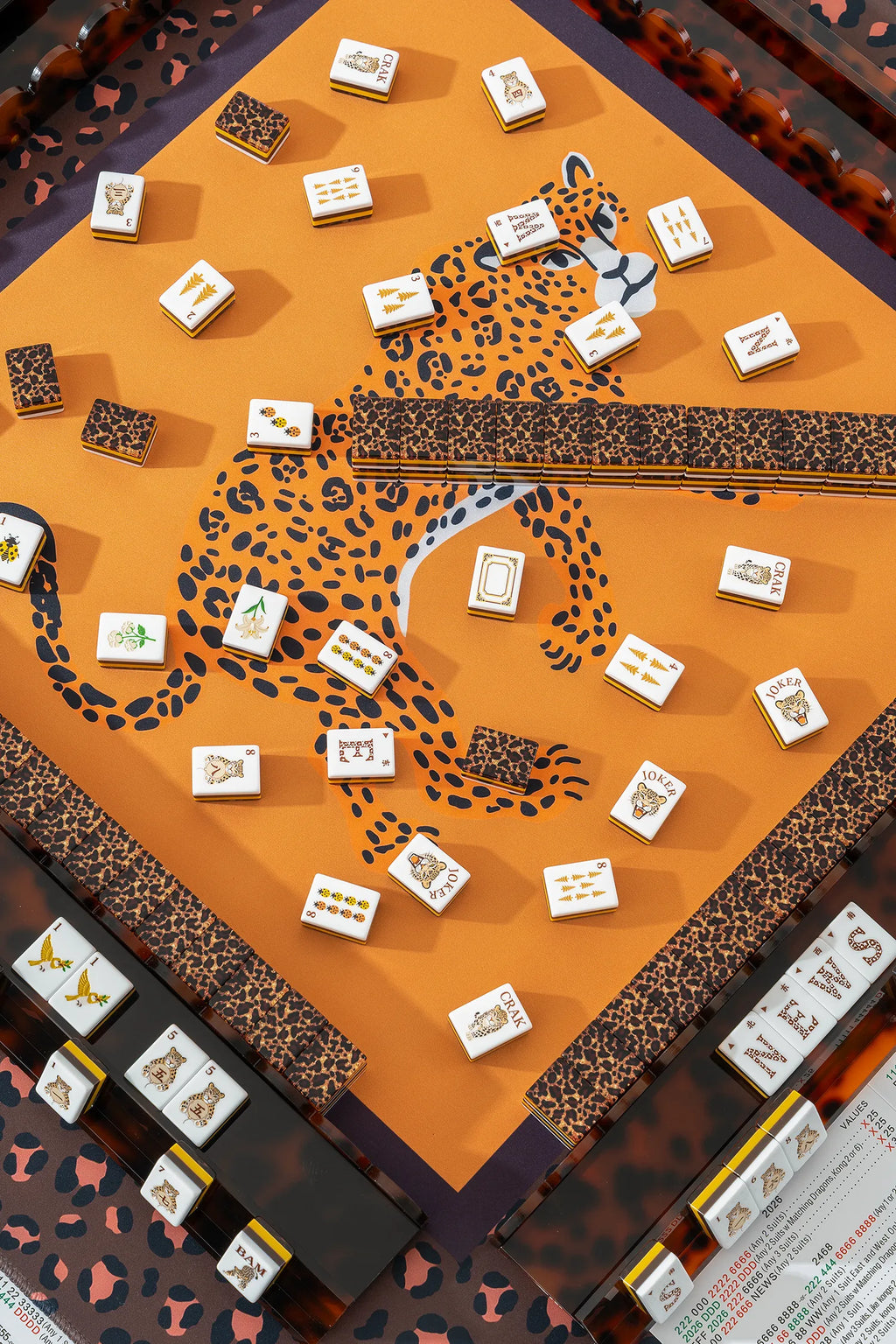 Glitter Leopard Wildwood Mahjong Tiles