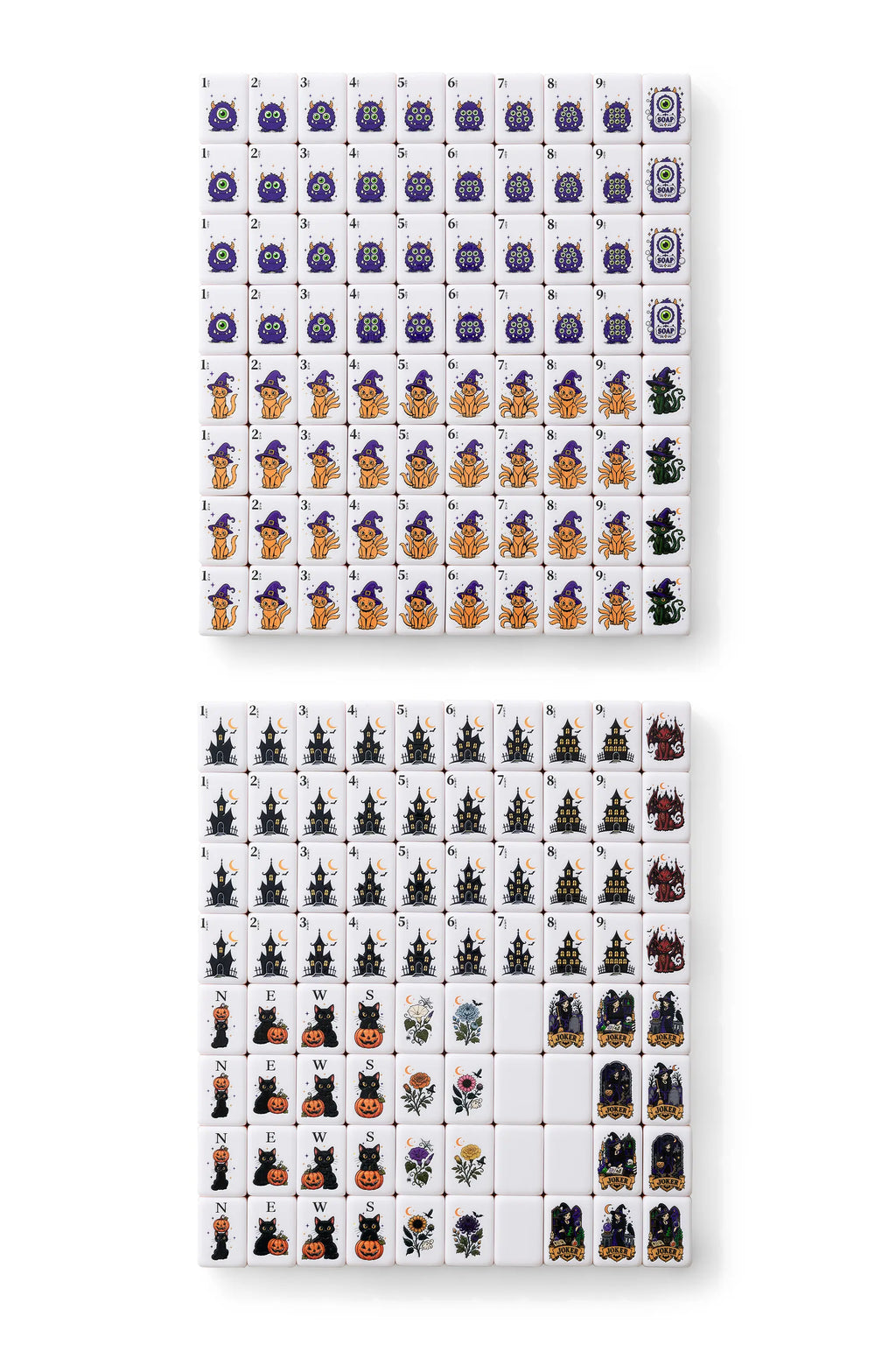 Haunted House Halloween Mahjong Tiles