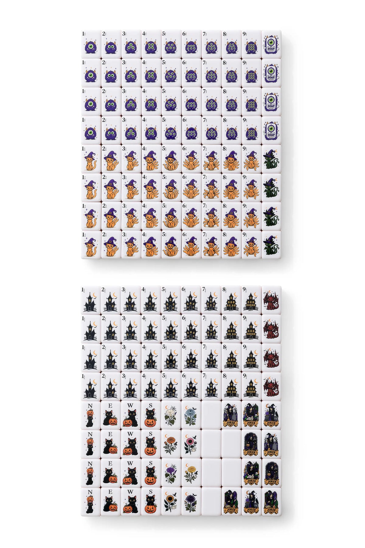 Haunted House Halloween Mahjong Tiles