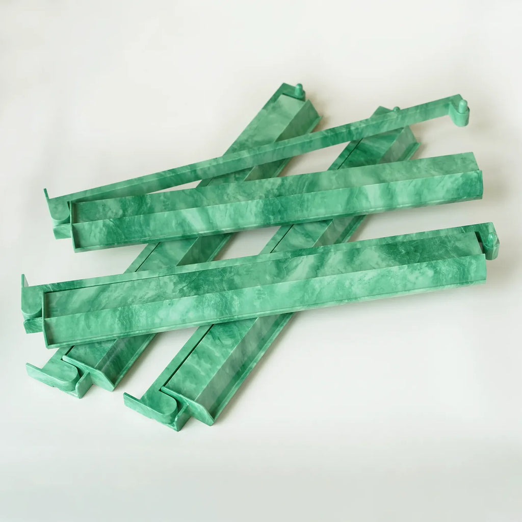 Jade Mahjong Racks with Pushers