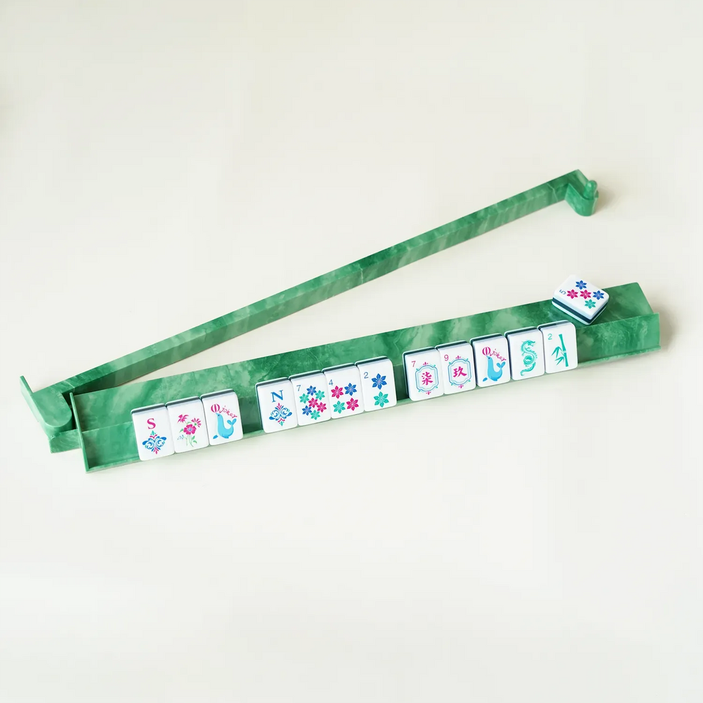 Jade Mahjong Racks with Pushers