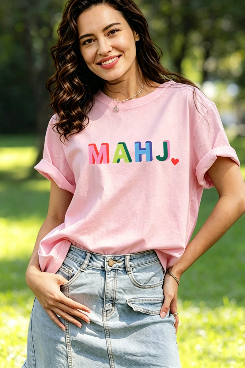 MAHJ Love Colorful Graphic Cotton Tee