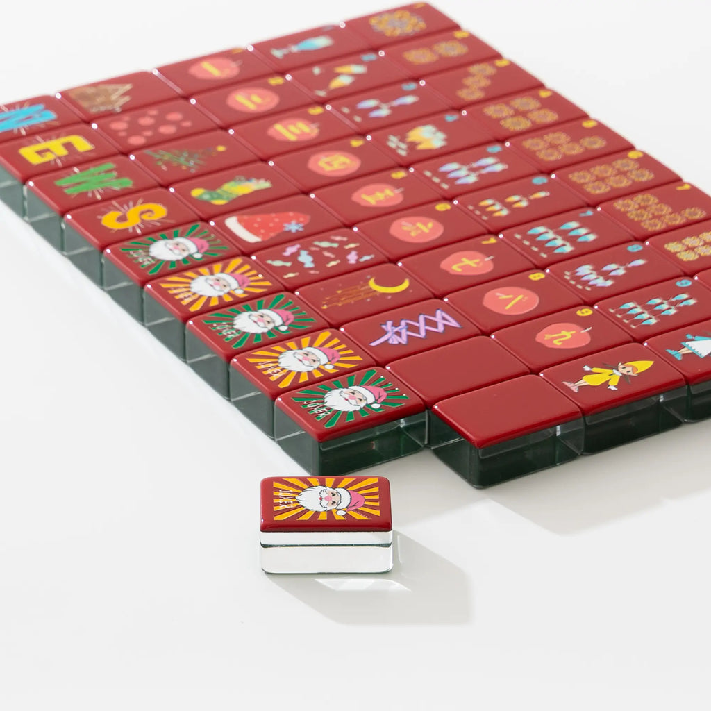 Merry Bright Glitter Christmas Mahjong Tiles