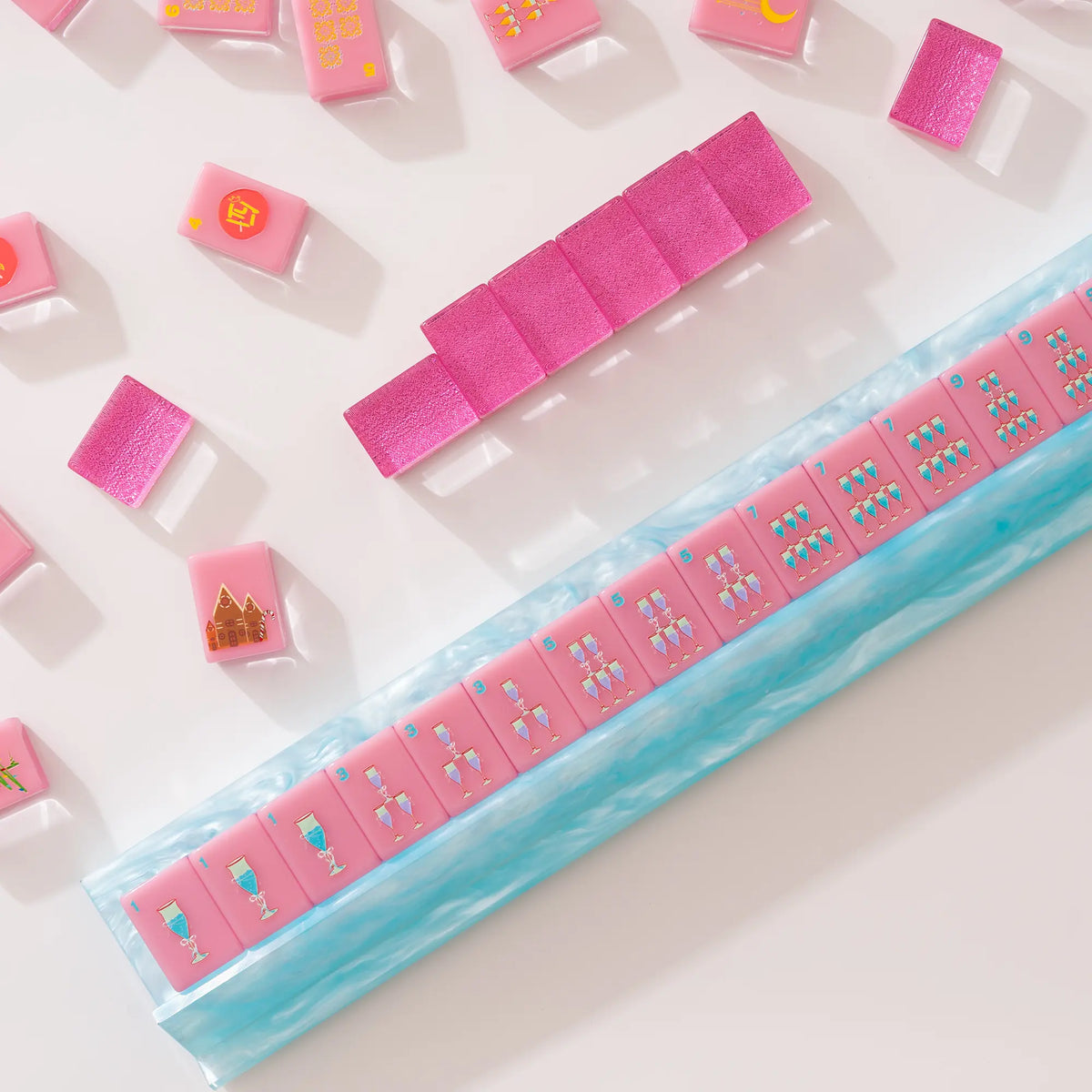 Merry Bright Glitter Christmas Mahjong Tiles