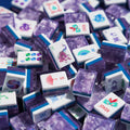 Lavender Shimmer Masquerade Mahjong Tiles
