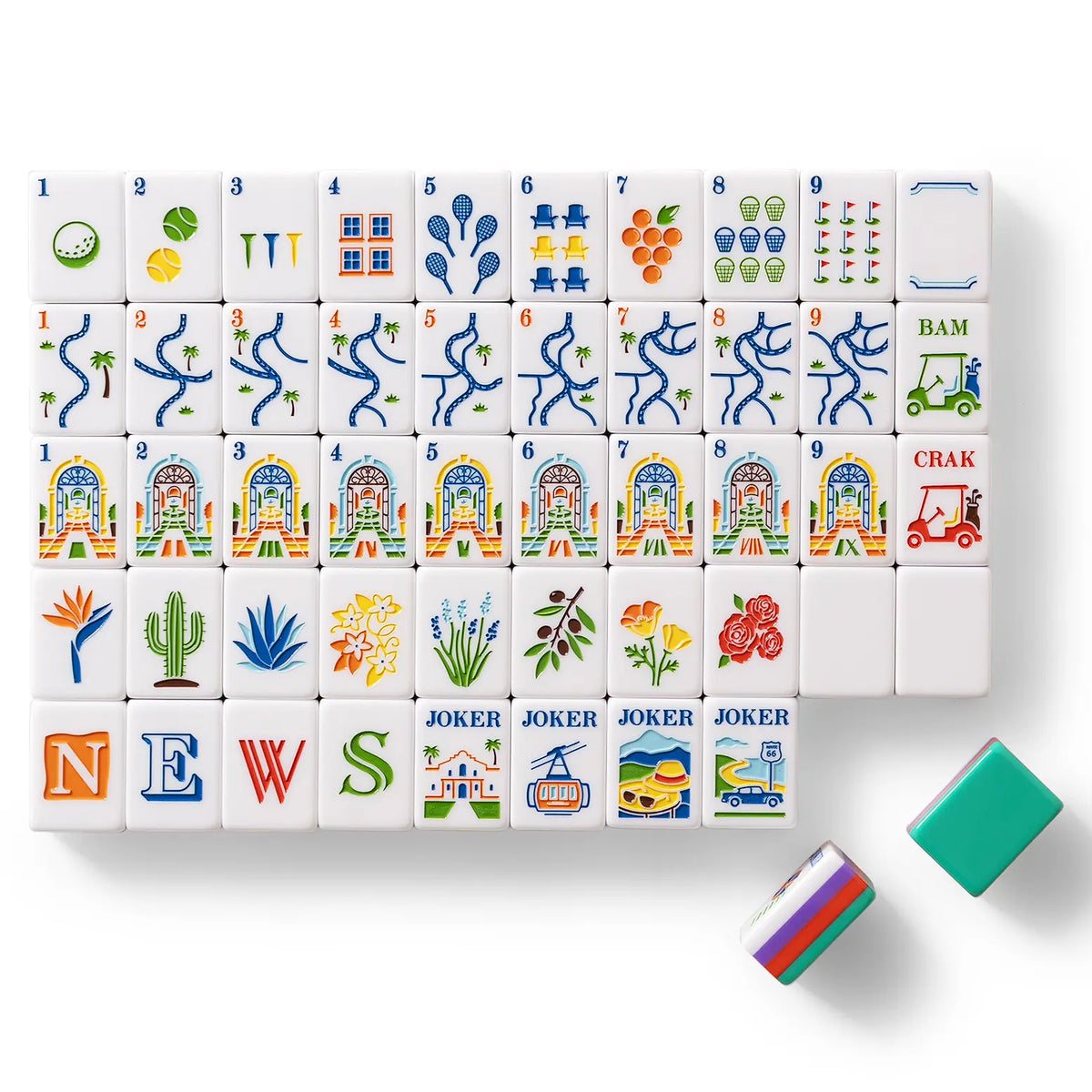 Palm Springs Estate Mahjong Tiles