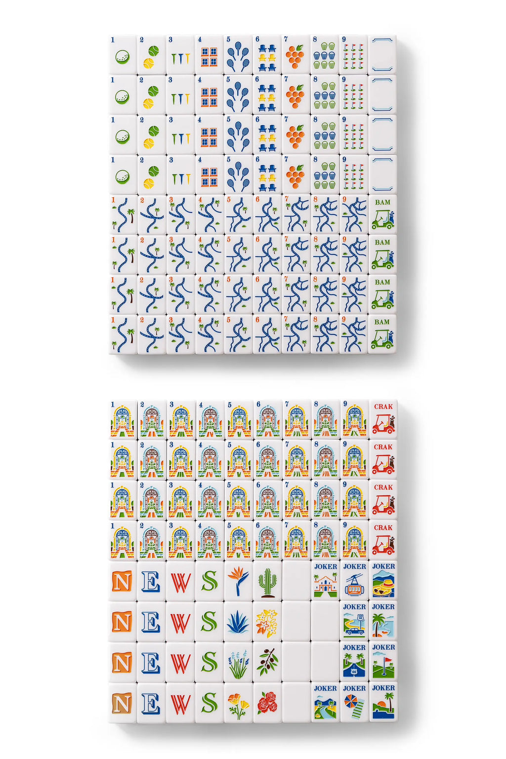 Palm Springs Estate Mahjong Tiles