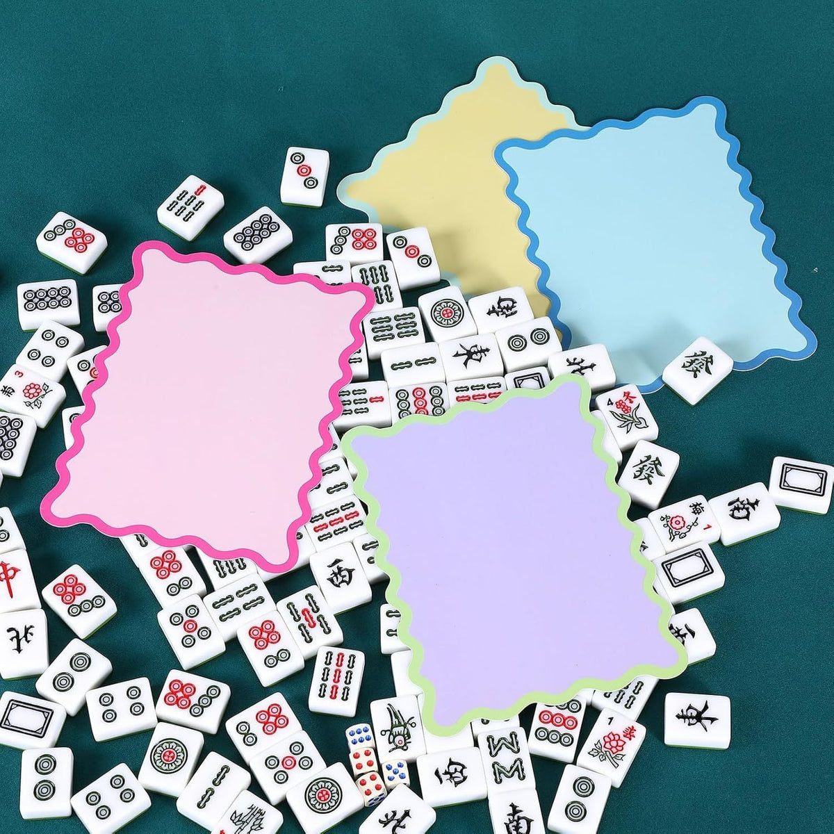 Pastel Mahjong Shuffler Cards (4-Pack)