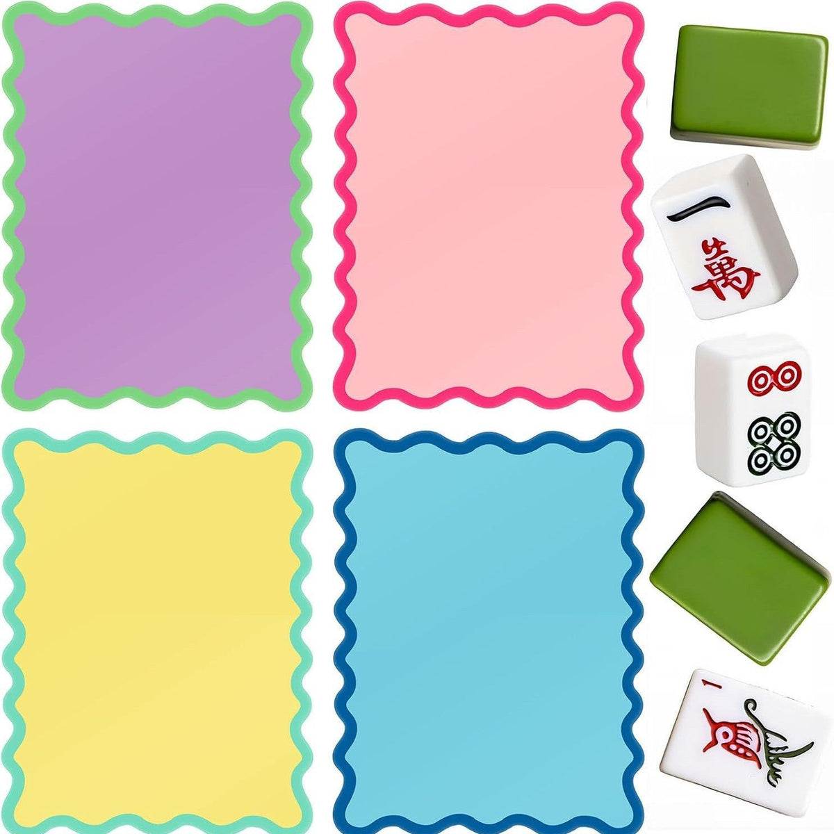 Pastel Mahjong Shuffler Cards (4-Pack)