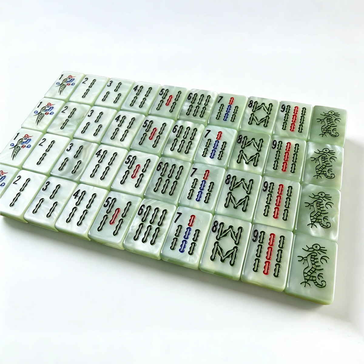Pearlescent Swirl Mahjong Tiles