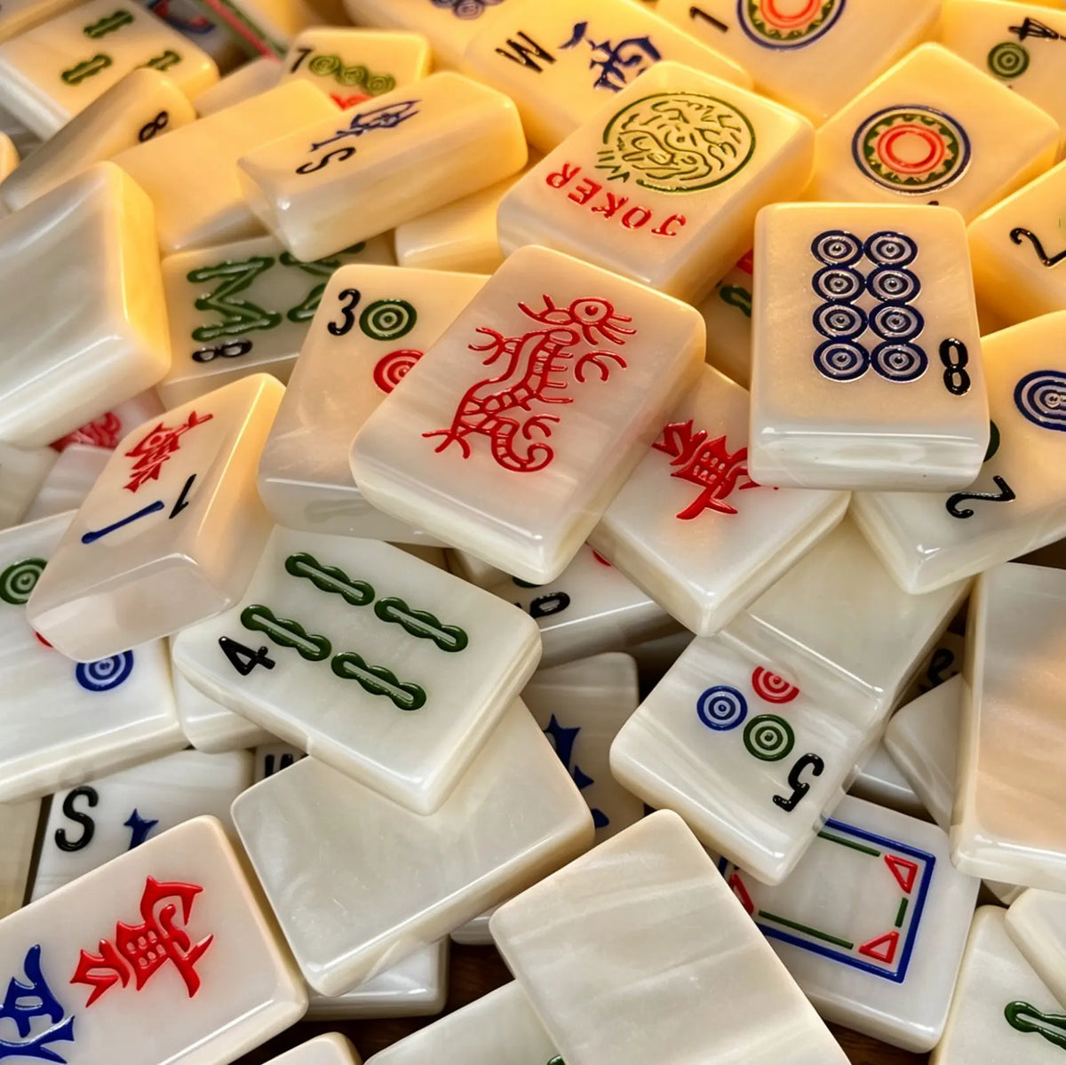 Pearlescent Swirl Mahjong Tiles