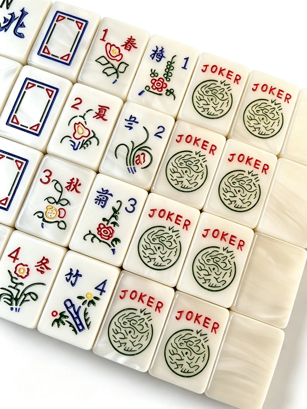 Pearlescent Swirl Mahjong Tiles