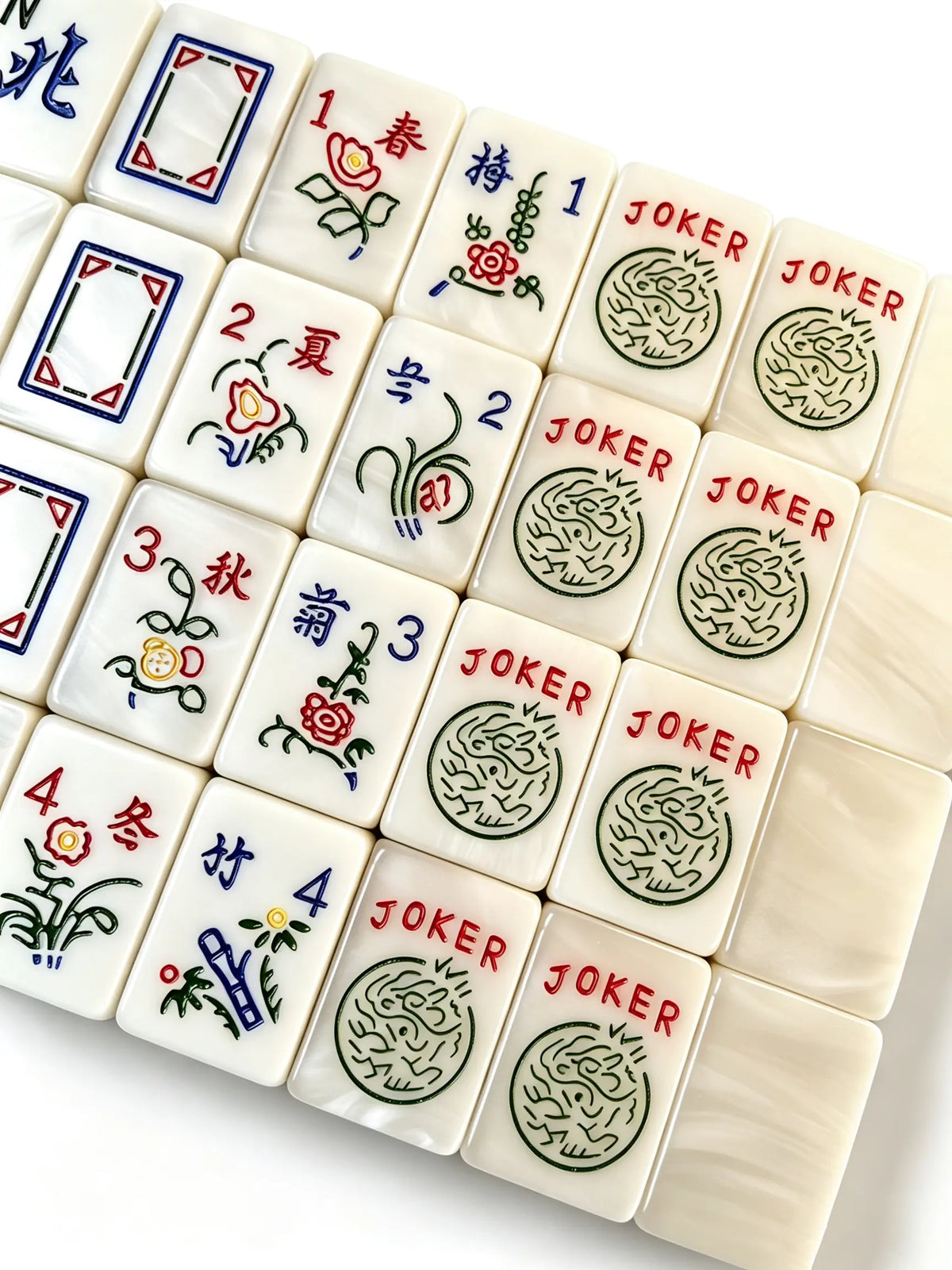 Pearlescent Swirl Mahjong Tiles