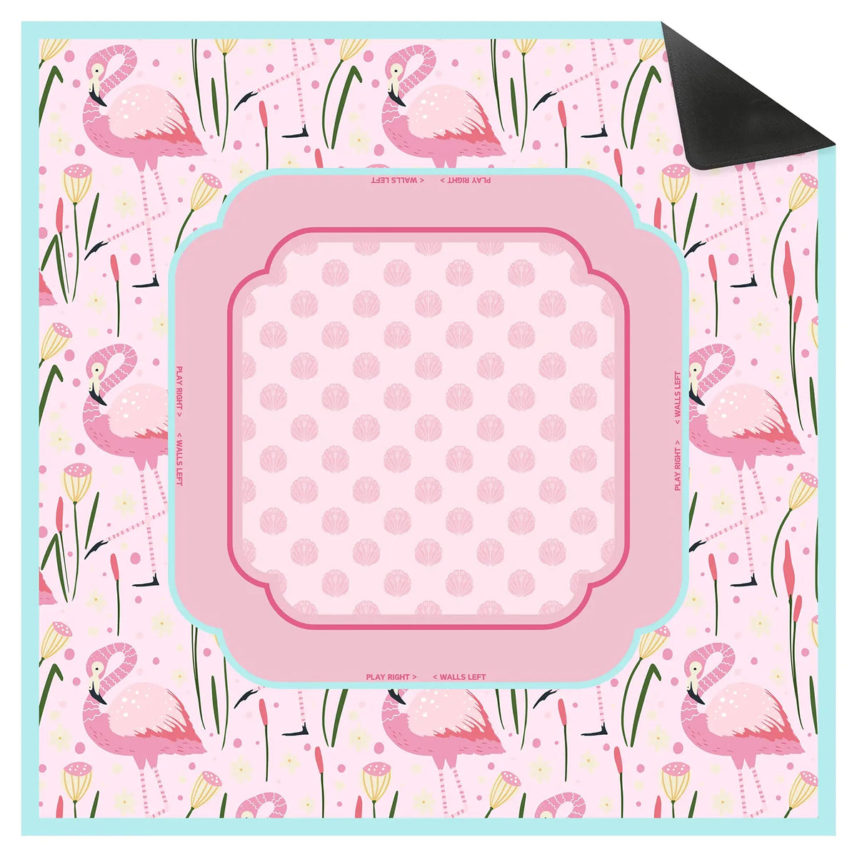 Preppy Pink Flamingo Mahjong Mat