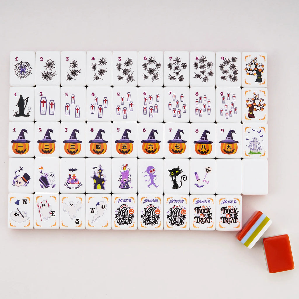 Pumpkin Spice Night Shade Halloween Mahjong Tiles