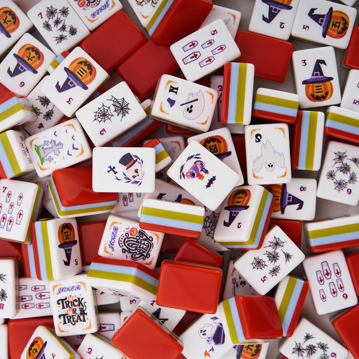 Pumpkin Spice Night Shade Halloween Mahjong Tiles