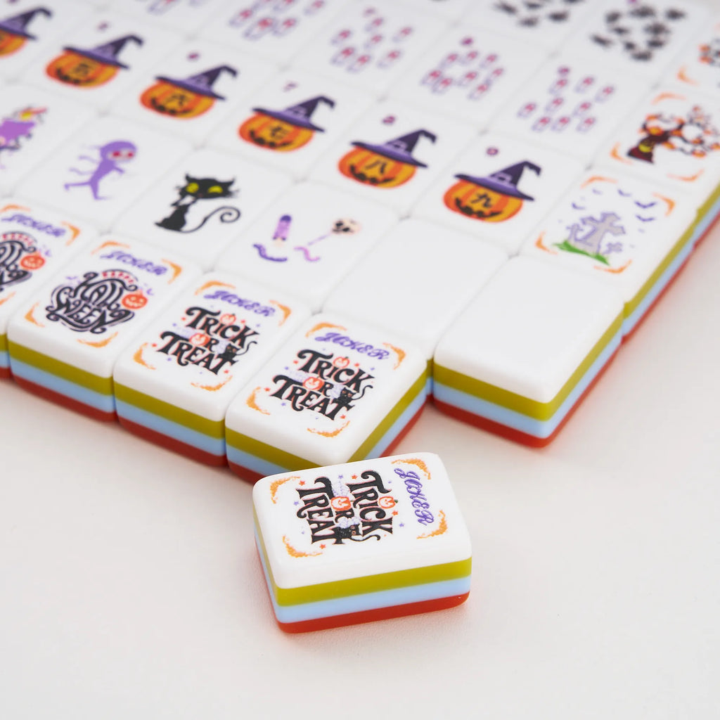 Pumpkin Spice Night Shade Halloween Mahjong Tiles