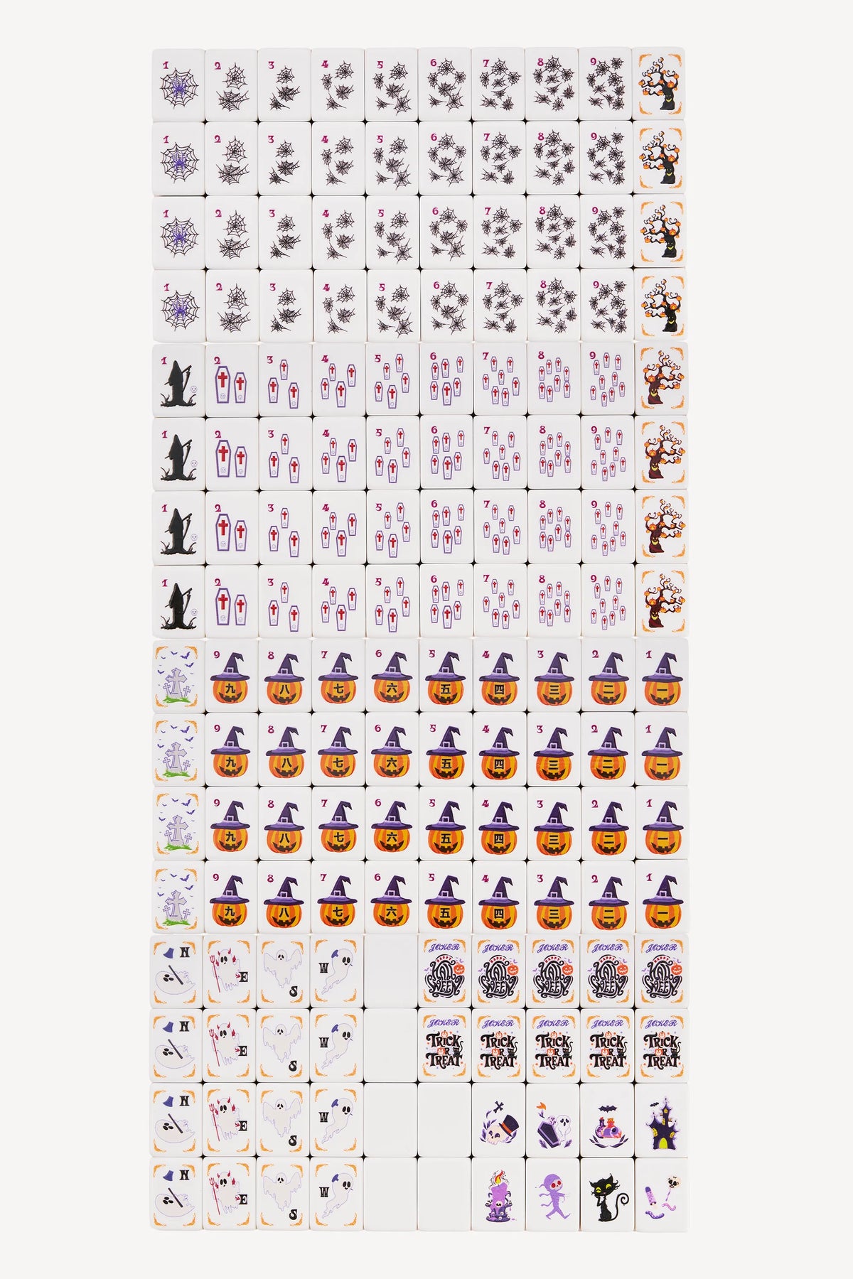 Pumpkin Spice Night Shade Halloween Mahjong Tiles